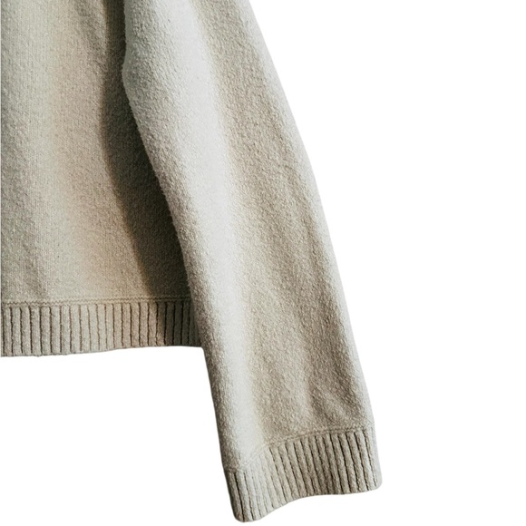 Lululemon Brushed Cotton Merino Blend Crewneck Sweater Ivory Preppy Size Small - Picture 5 of 9